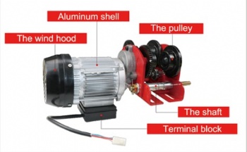Mini electric hoist 220V household small crane 05 tons dual-purpose new track crane multifunctional lifting and lowering machine